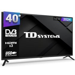 Televisor 40 pulgadas Led Full HD, múltiples conexiones - TD Systems K40DLC19F