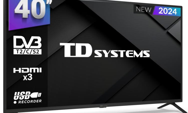 Televisor 40 pulgadas Led Full HD, múltiples conexiones - TD Systems K40DLC19F