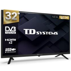 Televisor 32 pulgadas Led HD, múltiples conexiones - TD Systems PRIME32C19H